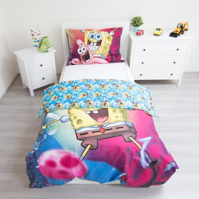 Puuvillane voodipesu 140×200 cm "SpongeBob"