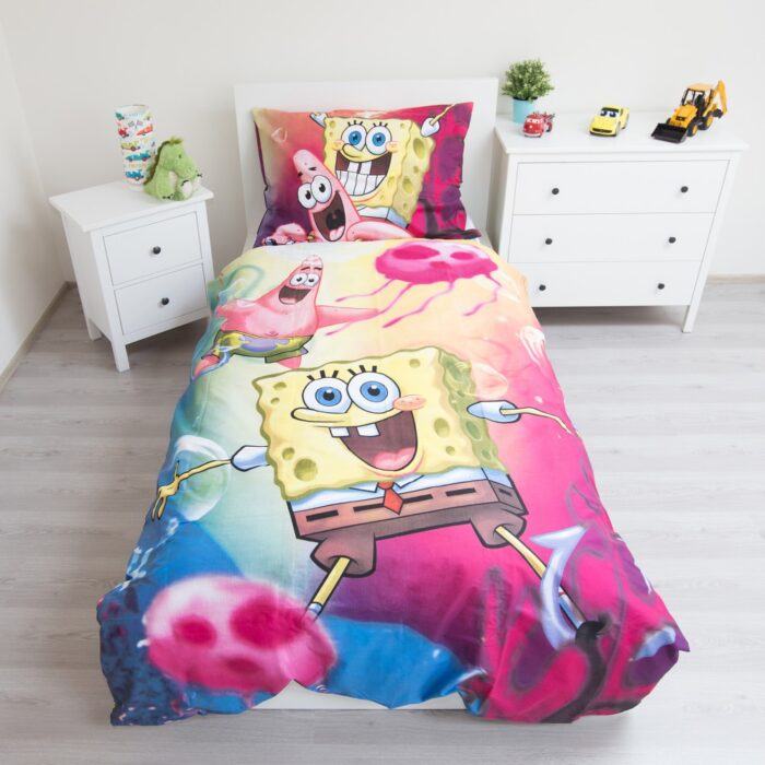 Puuvillane voodipesu 140×200 cm "SpongeBob"