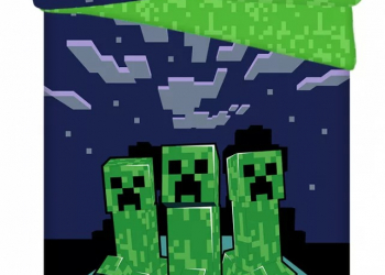 Puuvillane voodipesu 140×200 cm “Minecraft” – laste voodipesukomplekt