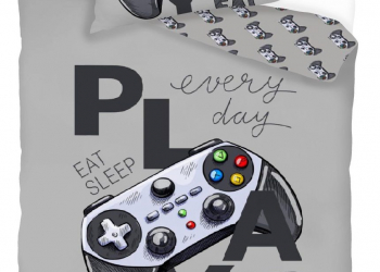 Puuvillane voodipesu 140×200 cm “Mängur” – laste voodipesukomplekt